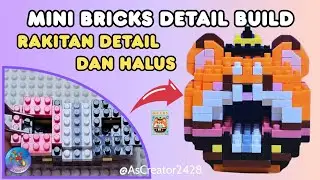 Detail build for beginners 🐺 | tutorial merakit mini bricks fox nick | As Creator
