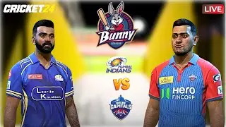 🏏MI vs DC - Match No 68 - Custom IPL  - Cricket 24 Live The Gaming Bunny #mivsdc #cricket #live