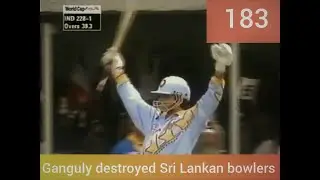 Sourav Ganguly 183 Vs Sri Lanka World cup 1999