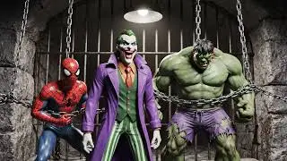 UNBELIEVABLE DUO! 💥 A Funny Spiderman & Wonder Woman Fight Against Joker and Red Hulk JR