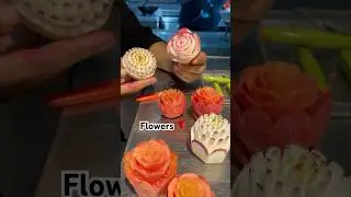 How to carve vegetables into flowers 🌷 #carving