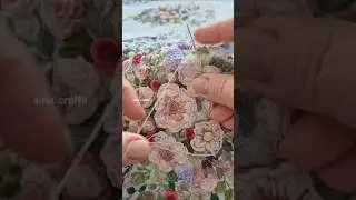 From Nature to Stitch. Translating Flower's Beauty into Threadwork with Needle and Mouline on Linen.