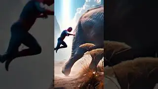 SPIDER MAN + Elephant  🐘#animation #transformers #fusion #transaction #hybrids #ai