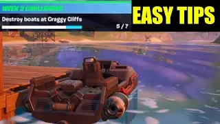 Destroy Boats at craggy Cliffs (EASY TIPS) - Fortinte Boat Locations