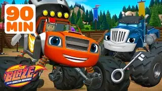 Blaze Saves Crusher & More Hero Rescue Missions! 🚗 w/ AJ | Blaze and the Monster Machines