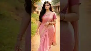 Elegance light red sari#Ethnic Fashion For Modern Women#fashiontrends #model #shorts