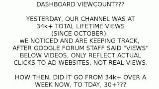Youtube View Counter Ad Stats Statistics Dashboard 4K missing broken cheating April 25, 2014