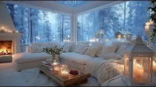 Let the Night Slow Down | Relaxing Winter Piano Music with Fireplace | Sleep & Focus