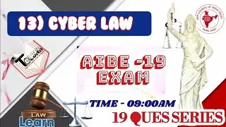 AIBE 19 Exam | Cyber Law | All India Bar Examination 2024 #tolcnr_allexams