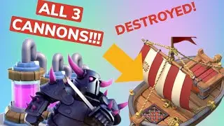 How to COMPLETELY destroy a clan boat defence in CLASH ROYALE (EXTREMELY EASY)