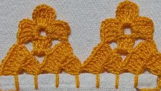 Bico de crochê para mantas de bebê # para iniciantes 