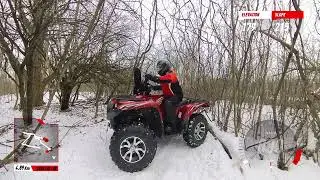Yamaha Grizzly 700 TRAIL RIDE in the Snow ATV insta360 4K Reg Flat Video with GPS remote stats