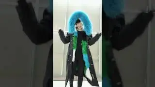 Fur coat, fox fur pie overcome, fox fur collar raccoon fur collar coat, fox fur liner