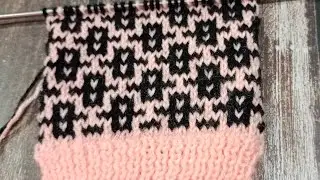 Knitting graph pattern #115 | Easy Two colour pattern