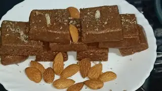Chocolate Almond Burfi /No Sugar #sweets #quick recipes @meenaskitcen 