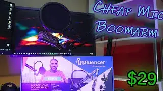 Budget Microphone Boom Arm - Worth It For STREAMING & GAMING?! Influencer Boomarm Kit Review