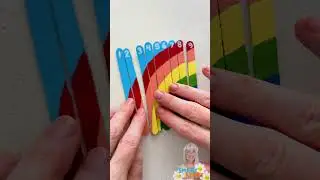 🌈 Popsicle Stick Rainbow Puzzle | Number & Color Order Craft for Kids