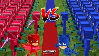 Exército de CLONES do Menino GATO Vs Exército de CLONES da CORUJITA no Minecraft