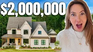 Luxury Custom Home Tour Near Charlotte NC | 4 Bed, Basement, Lake Views