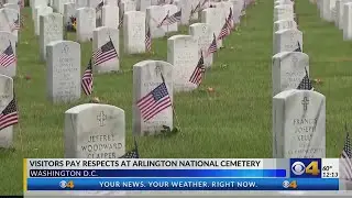 Visitors pay respects at Arlington National Cemetery