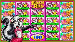 ★★$10,000 BETS★★JACKPOTS★★STINKIN RICH HIGH LIMIT SLOT MACHINE BUENO DINERO MUSEUM SLOTS (IGT)