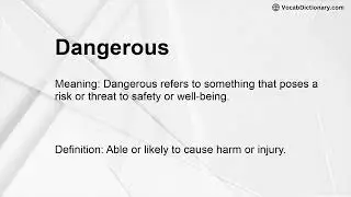 Dangerous Meaning