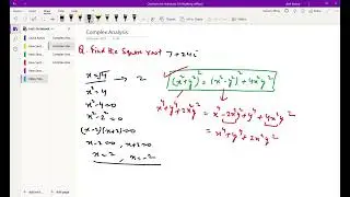 Square Root of  a Complex Number