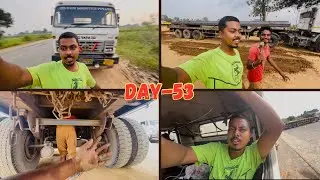53/365 Days Survival Challenge In Indian Truck 🚛 || Axle का Pin टूट गया 😓 || Odisha To Jharkhand 📌||