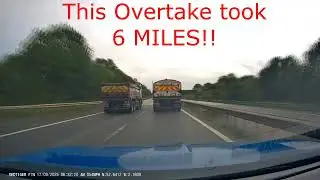 THE LONGEST OVERTAKE IN HISTORY. UK Bad Drivers, Road Rage, observations.
