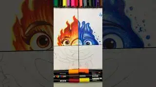 Drawing Clod from elemental as different elements 2 #shorts
