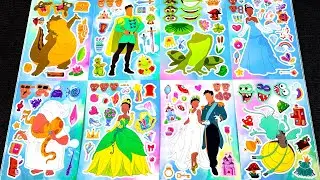 [PaperDIY] НОВИНКА: Украсьте РЕДКУЮ свадьбу принцессы Диснея Тианы! 🐸💍 | DIY-наклейка ASMR