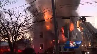 Fire rips through Victorian-style home