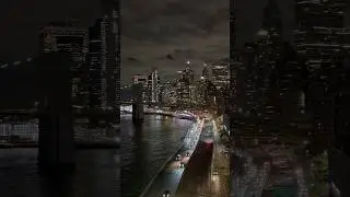 Manhattan bridge view night walk nyc.  #manhattanbridge #walkthrough #manhattan #brooklyn #newyork