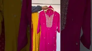 Latest chinnon handcrafted suit set | handwork kurta set #shorts #libaasking #fashion #kurtaset #yt
