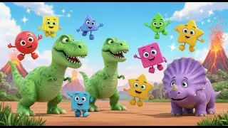 Learn Shapes at the Dinosaur Adventure 🦖🌋🦕 | Fun Shapes Song for Kids | Preschool Learning