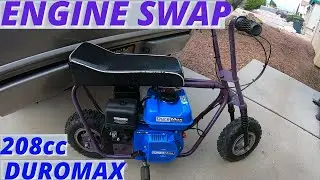 Bonanza minibike 208cc DuroMax engine swap / Top speed