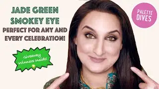 Jade Green Smokey Eye with theBalm Palette + Giveaway Winners!!  | Bina Khan #PaletteDives