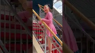 Christen Tried The GIANT DROP SLIDE! #shorts