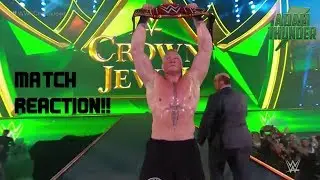 BROCK LESNAR IS UNIVERSAL CHAMPION... AGAIN! | WWE CROWN JEWEL 2018 MATCH REACTION