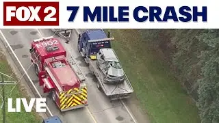 Family recovering after crash on 7 Mile and Dixboro Roads | LIVE