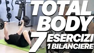 Scheda Massa Total Body con 1 Bilanciere SENZA Panca: 7 Esercizi