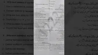 Class 9 Rawalpindi board 2023 computer paper