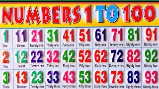 Learn number names 1 to 100 in english | Number names | Number names with spelling