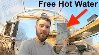 Micro Solar Water Heater DIY Build From Recycled Materials | Greenhouse Heating Cheaply As Possible
