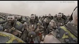 UEBS2 - 10K TRexes vs. Fantasy Gondor and Warhammer Marauders and SWAT team legions -- who wins?