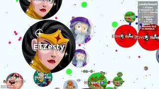Agar io   BRUTAL LINESPLIT 4x4 WITH TRICKSPLIT FAIL BAIT! Playing with ETZesty! Agario