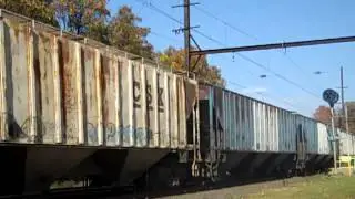 CSX K533 PASSES THRU YARDLEY JUST AFTER TRESSPASSER IS REMOVED FROM TRACKS