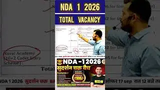 NDA 1 2026 TOTAL VACANCY NDA 2026 NOTIFICATION OUT ELIGIBILITY SYLLABUS TOTAL VACANCY NDA 2026 #nda