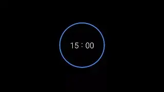 15 minute study timer with background music for study session and classroom timer full screen timer