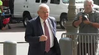 Sen. Bob Menendez and his co-defendants arrive at court